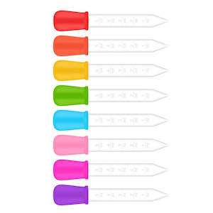 5ml Silicon Dropper Pipette - 10 colours