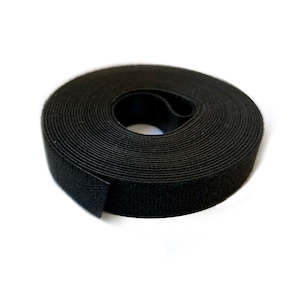 Plant Velcro - 1.5cm wide x 5 to 10 metre roll - BLACK