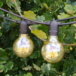 G80 Amber Bulb | 10m 20 Bulbs | Flush Mount Dimmable Festoon Lights