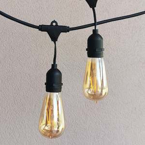 ST58 Amber Bulb | 10m 20 Bulbs | Drop Hang Dimmable Festoon Lights