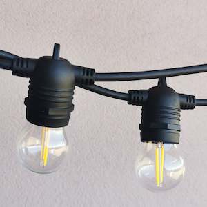 G45 Glass Bulb | 10m 10 Bulbs | Flush Mount Dimmable Festoon Lights