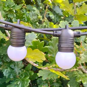 G45 Milky Bulb | 10m 20 Bulbs | Flush Mount Festoon Lights