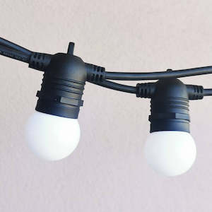 G45 Milky Bulb | 10m 10 Bulbs | Flush Mount Festoon Lights