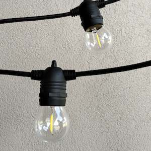 G45 Glass Blub | 10m 20 Bulbs | Flush Mount Festoon Lights