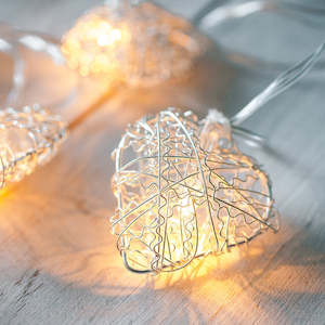 Internet only: 10 Heart Fairy Lights | 1.35m | USB | Decorative Indoor