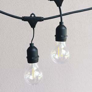 A60 Clear Bulb | 5m 10 Bulbs | Drop Hang Dimmable Festoon Lights