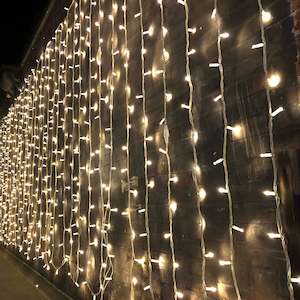 Outdoor Curtain Fairy Lights | 2m x 2m White Rubber Connectable  | Pro Series