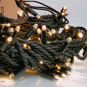 Outdoor Curtain Fairy Lights | 3m x 3m Black Rubber Connectable | Pro Series