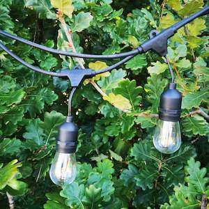 S14 Clear Bulb | 10m 20 Bulbs | Drop Hang Dimmable Festoon Lights