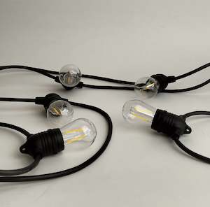 S14 Clear Bulb | 5m 10 Bulbs | Flush Mount Dimmable Festoon Lights