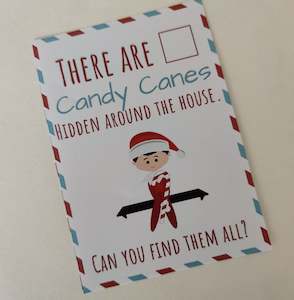 Christmas: Candy cane hunt sign