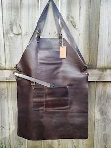 Low n Slow BBQ Gift For Dad - Ibiza Leather Apron and Victory Knives  Brisket Slicer