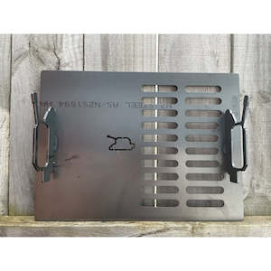 Nz Bbq Accessories: Team BBQ War - OKJ Rambler Half Hot Plate & Half Grill Plate