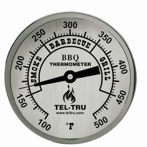 Tel-Tru BBQ Thermometer BQ300 - 3" dial & 4" stem