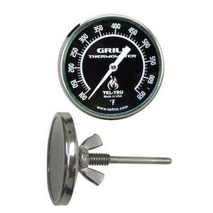 Tel-Tru BBQ Thermometer BQ225 - 2" dial & 2.13" stem