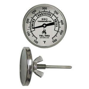 Tel-Tru BBQ Thermometer BQ225 - 2" dial & 2.5" stem