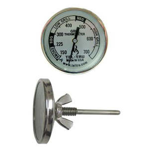 Tel Tru: Tel-Tru BBQ Thermometer BQ225, 2" dial & 2.13" stem