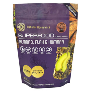 Superfood Crackers - Almond, Flax & Kumara 100g