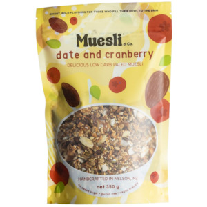 Low Carb Paleo Date and Cranberry Muesli 350g