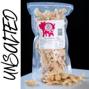 Health food: UNSALTED Grandma's No 1 Pork Crackling- 100g UNSALTED