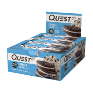 Health food: Protein Bar Cookies & Cream 60g x12 Bar BUNDLE