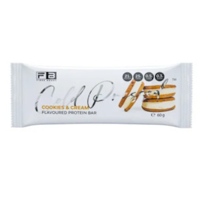 FIBRE BOOST Cookies and Cream Flavour 60g Cold Pressed Protein Bar -