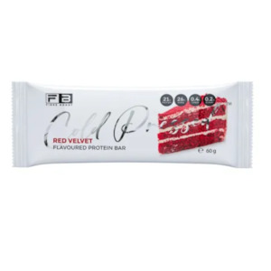 Health food: FIBRE BOOST Red Velvet Flavour 60g Cold Pressed Protein Bar -