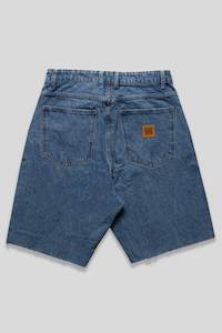 Whack-Off Denim Short - Leather Patch