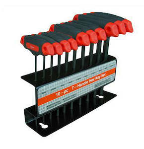 T BAR  HANDLE 10PC HEX KEY SET