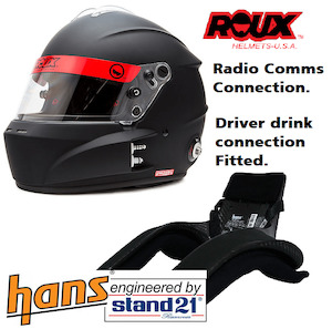 COMBO DEAL Roux R-1 Helmet &/ Club Stand 21 Hans & Posts