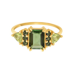 Green With Envy Topaz & Peridot Regal Ring