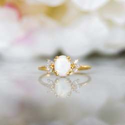 Opal & Diamond Treasured Love Ring