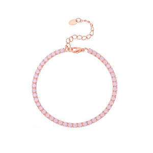 Rose Gold Pink River Tennis Bracelet