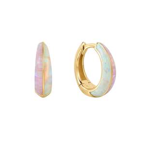 Jewellery: Opal Ombre Deux Huggies