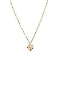 Jewellery: Full Heart Mini Necklace - Gold Vermeil