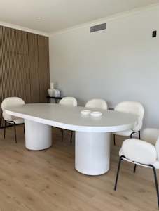 CONCRETE dining tables OBLONG 160cm x 80cm - 210cm x 100cm - 250cm x 100cm and 120cm width