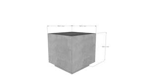 CONCRETE side/end table mini square 40cm height (GRC)