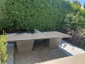 CONCRETE ping pong / LARGE dining tables 275cm x 155cm (GRC) and stainless steel nets