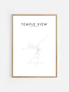 TEMPLE VIEW, NZ HOMETOWN PRINT