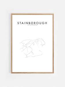 STAINBOROUGH, UK HOMETOWN PRINT