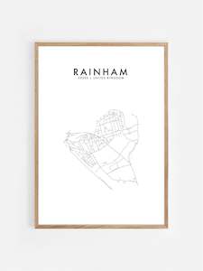 RAINHAM, SUSSEX, UK HOMETOWN PRINT