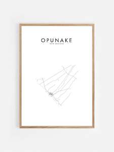 Opunake, Nz Hometown Print