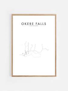 OKERE FALLS, NZ HOMETOWN PRINT