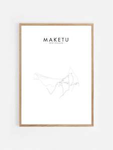 Interior design or decorating: MAKETU, NZ HOMETOWN PRINT