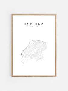 Horsham, Uk Hometown Print