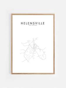 HELENSVILLE, NZ HOMETOWN PRINT