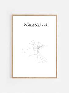 Interior design or decorating: DARGAVILLE, NZ HOMETOWN PRINT