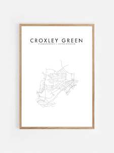 CROXLEY GREEN. UK HOMETOWN PRINT