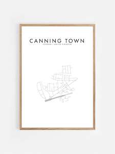 CANNING TOWN, LONDON, UK HOMETOWN PRINT