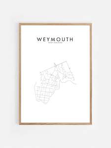 WEYMOUTH, NZ HOMETOWN PRINT